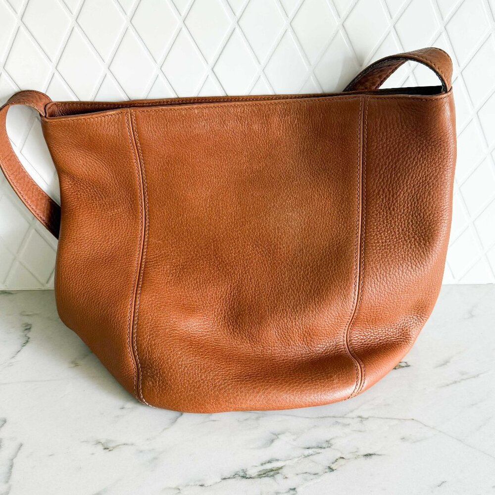 Vintage Coach Station Bag 4916 British Tan Leather Made in USA